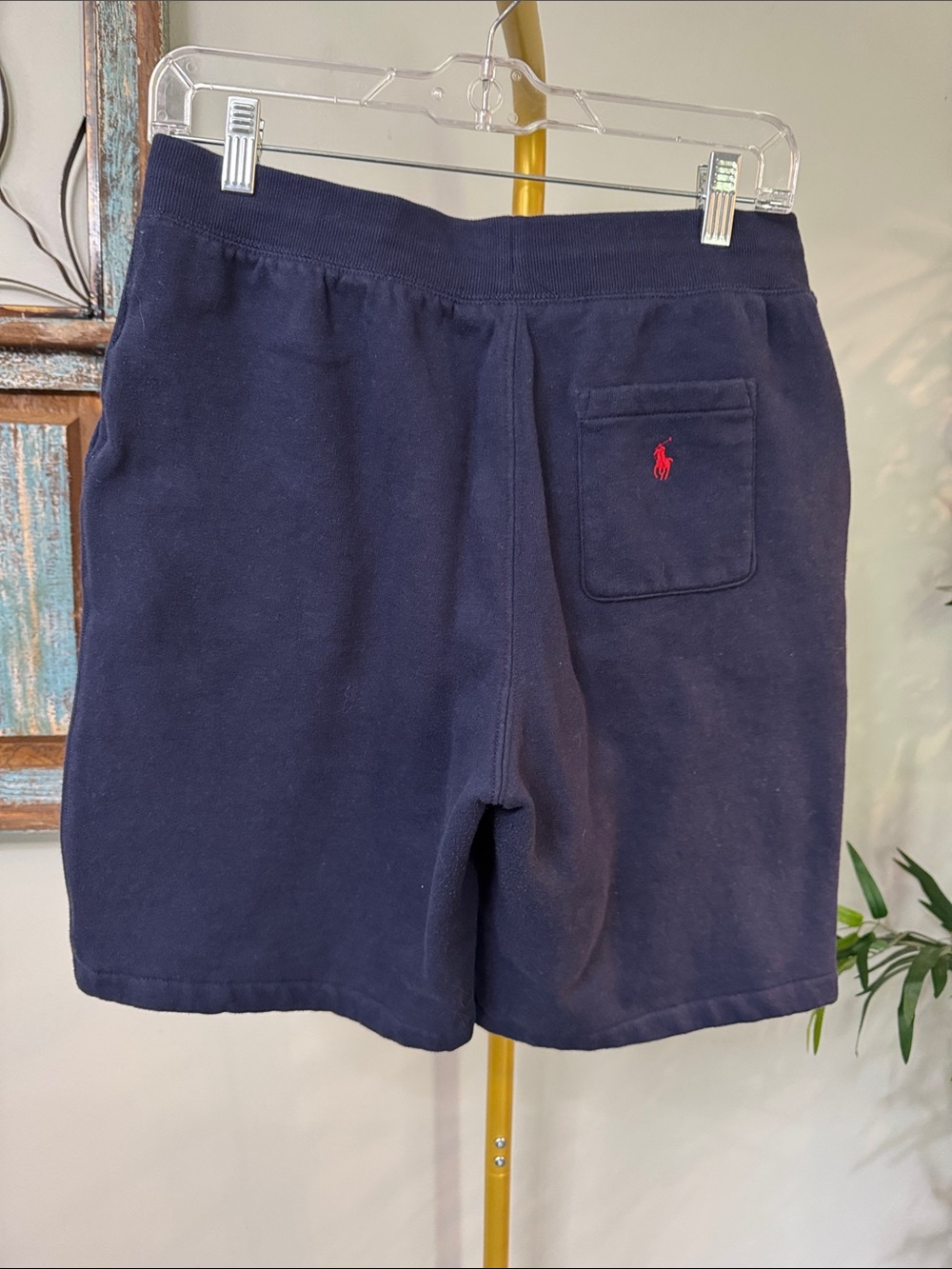 Polo by Ralph Lauren Navy Sweat Shorts with Multicolor Logo EUC XL - Picture 5 of 11